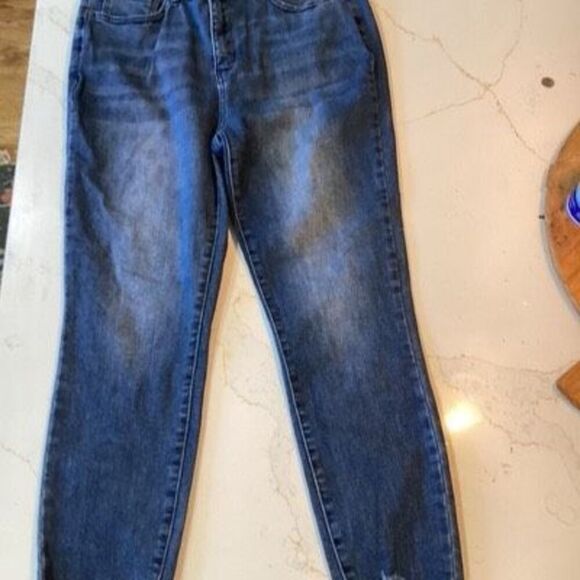 Judy Blue High Rise Tummy Control Sz 13/31 (14) Stretch Frayed Ankle - Picture 3 of 7